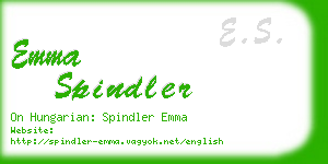 emma spindler business card